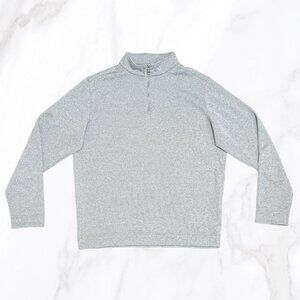 Peter Millar Men's Gray Crown Comfort 1/4 Zip Pullover, Size L